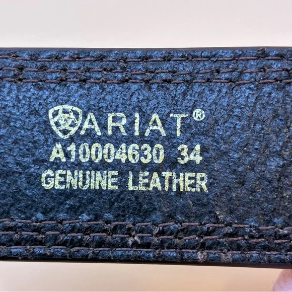 Ariat Leather Belt 34 Brown Western Workwear Ranchcore Americana Utility - Picture 2 of 7